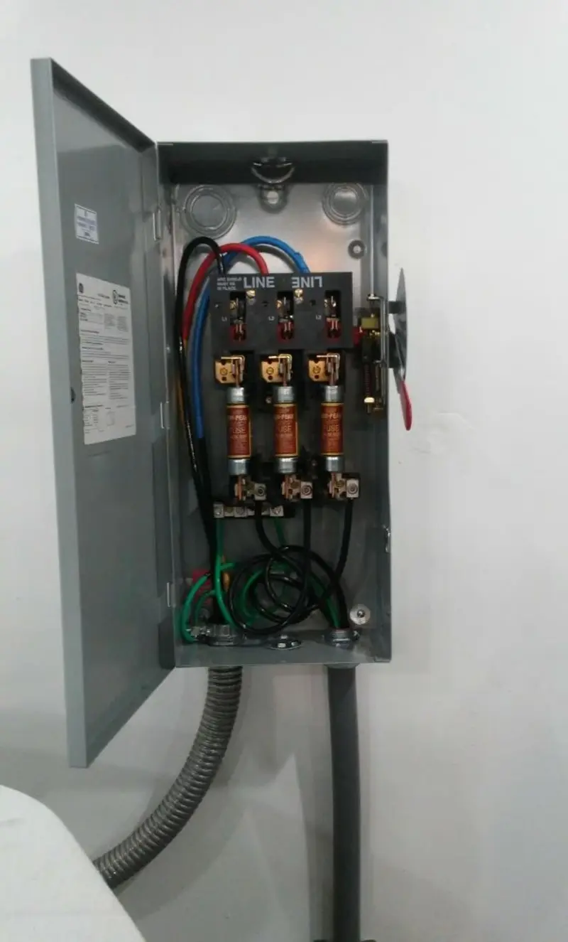 Three-phase disconnect switch installed for Electrical Wiring & Rewiring in University Heights